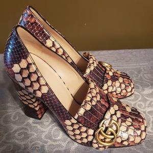 NIB Gucci Python Marmont Pump